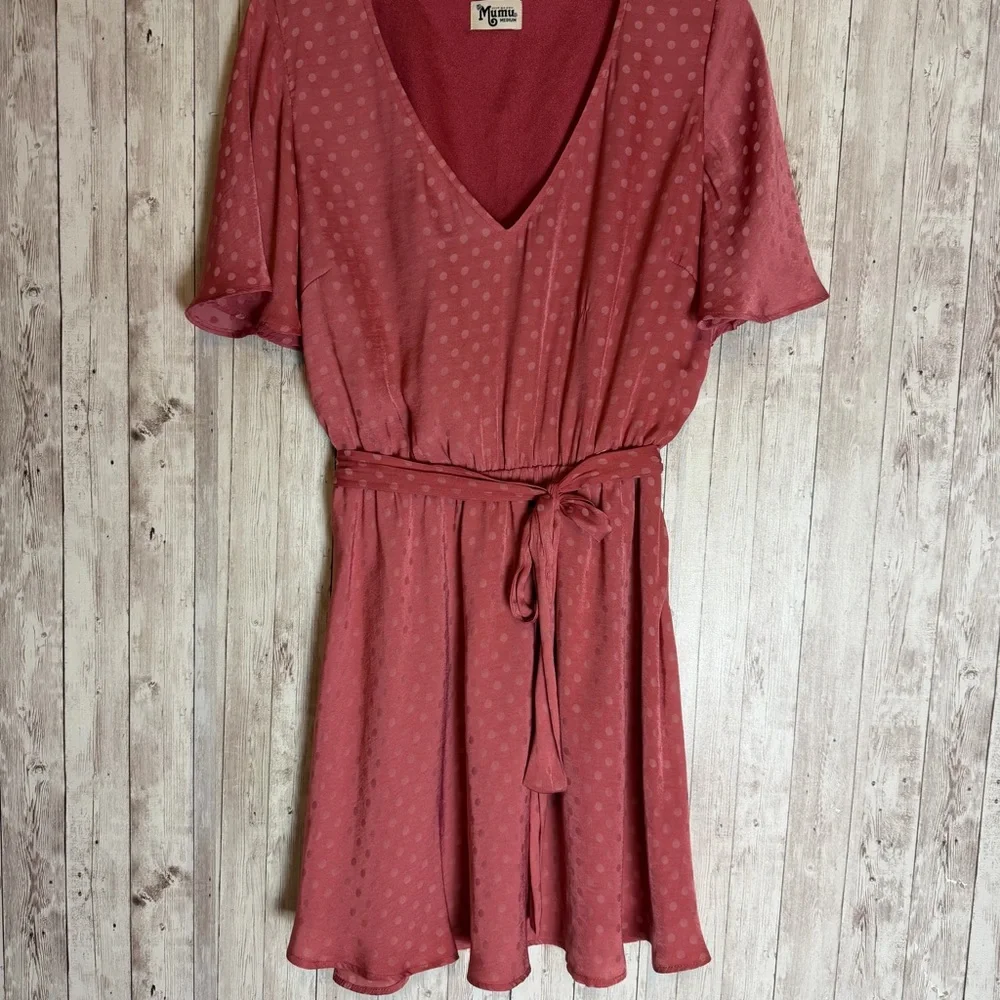 Show Me Your Mumu Anastasia Polka Dot Dress Medium - Picture 3 of 7
